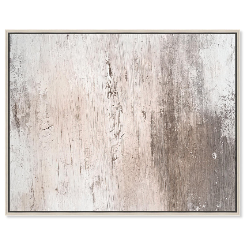 Art Remedy, art sur toile neutre avec texture striée IV, H 21 po x l 25 po x P 2 po, Framed Print without Mat, Argent argent