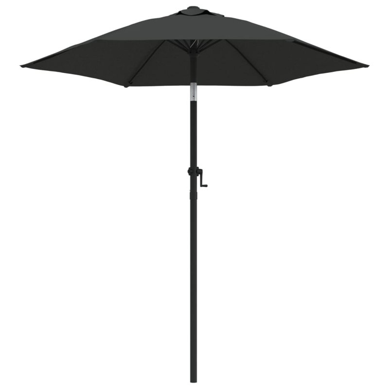 Parasol de patio extérieur gris anthracite et gris foncé