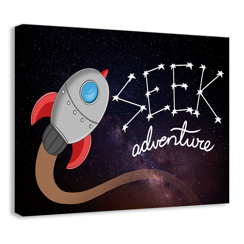 Seek Adventure 1 Paper Print, 11" H x 14" W x 1.5" D, Canvas