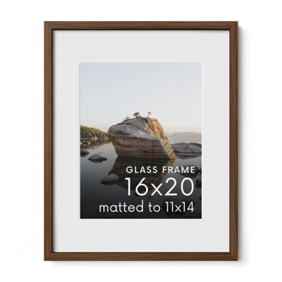 Cadre photo en bois massif avec verre