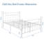 Ensemble de chambre à coucher 3 pièces Kempst, ensemble de lit double en métal blanc avec tables de chevet, ensemble de 2 lits à plateforme et table de chevet blanche avec rangement ouvert, petit ensemble de mobilier de chambre à coucher de 3 pièces, aucun sommier nécessaire-104084499