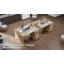 Bureau cannelé 47,24 "avec tiroir et armoire de rangement réglable, bureau d'écriture et d'ordinateur moderne-757906973