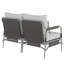 Ensemble de conversation pour canapé d'extérieur en aluminium et osier pour 4 personnes avec coussins et coussins Sunbrella-102380871-102380872