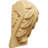 1 3/4"W x 1 1/2"D x 3"H Mini Acanthus Leaf Block Corbel, Alder (4-Pack)-91262607-124392258