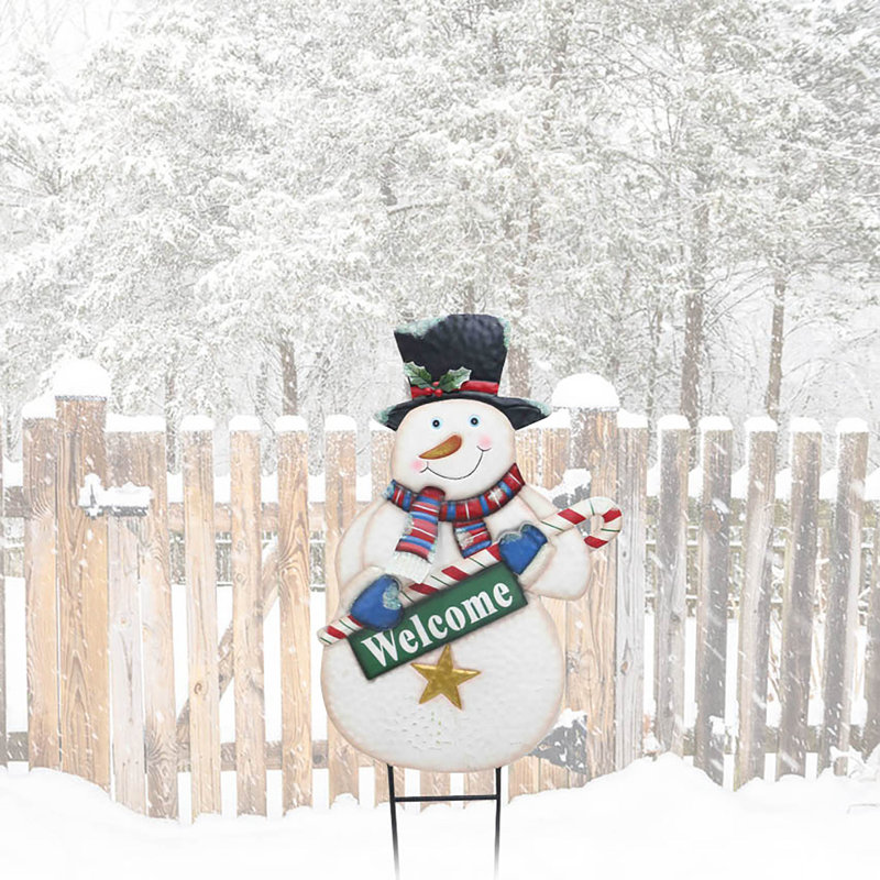 The Holiday Aisle® Christmas Snowman "Welcome", multi