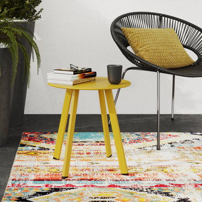 Round Metal Outdoor Side Table