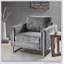 Fauteuil gris en polyester
