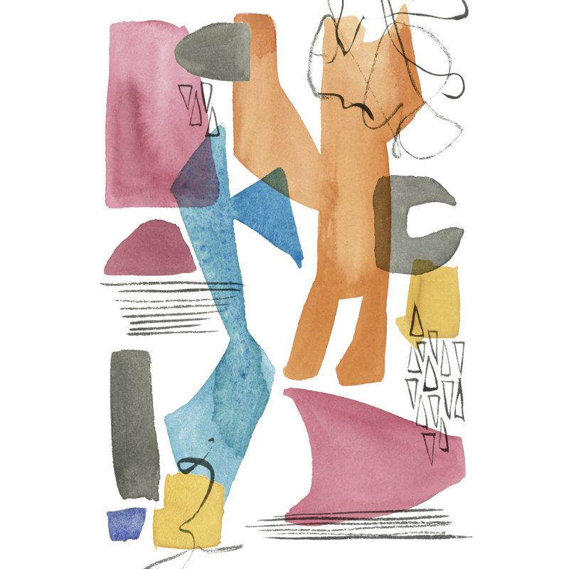 Colours of Sound II by Melissa Wang - Painting Print, 122cm H x 81cm W, Black Floater Framed