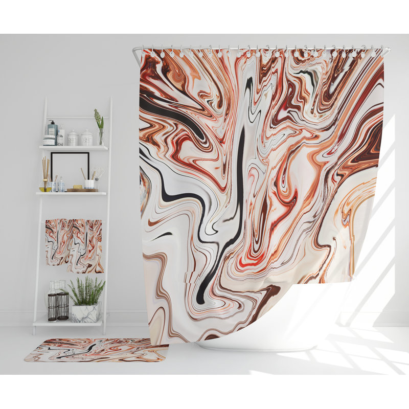 Niala Polyester Shower Curtain Set