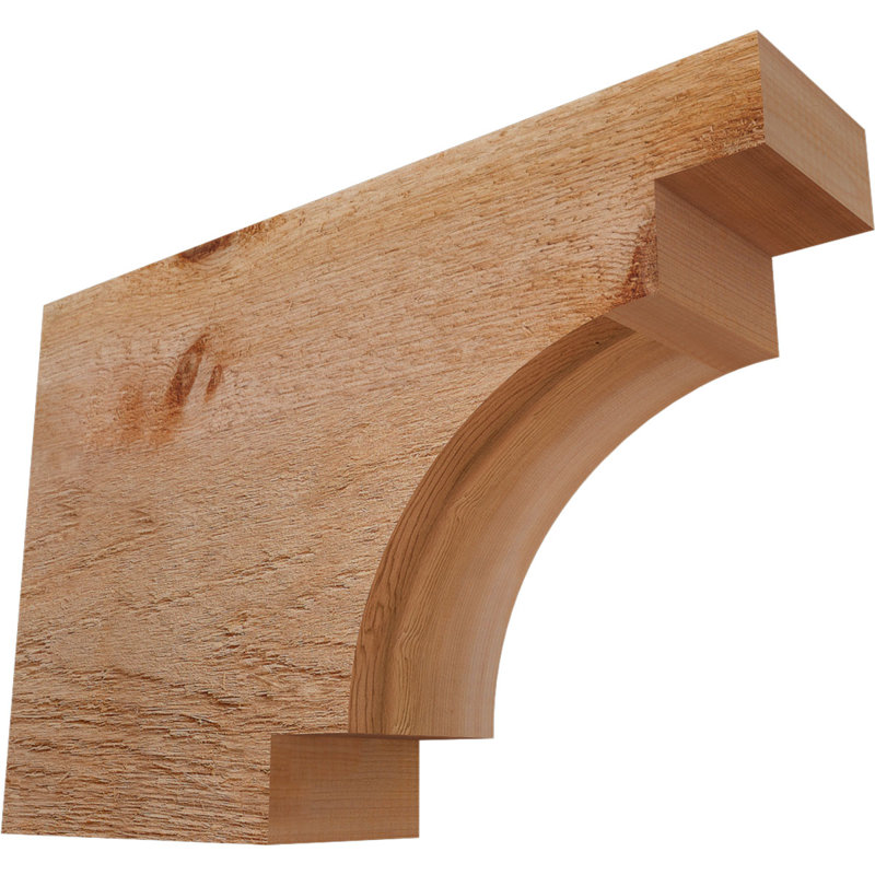 Mediterranean Rough Sawn Rafter Tail, Western Red Cedar, 12" H x 18" W x 4" D