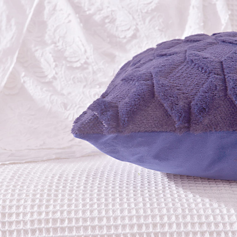 Ensemble de 2 housses de coussins décoratifs rectangulaires de 12 po x 20 po , H 12 po x l 20 po, Mauve