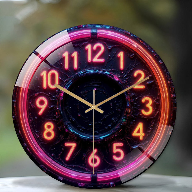 Horloge murale Neon