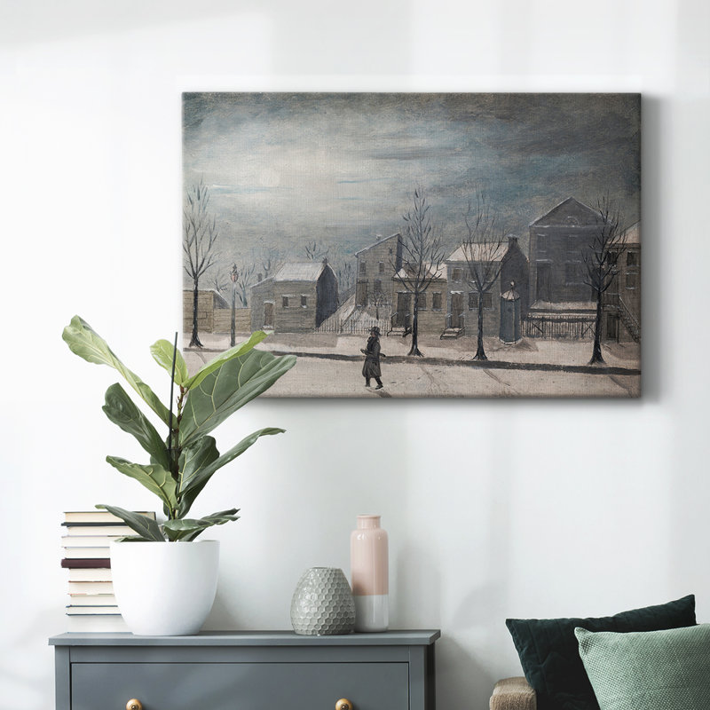 Paysage rétro - CDIX, H 33 po x l 49 po x P 1,5 po, Toile tendue