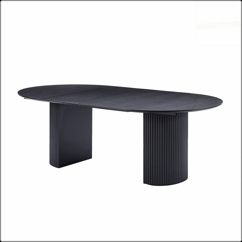 Expandable Dining Table with Solid Top, Modern Design for Versatile Use in Kitchen, Dining, and Living Spaces