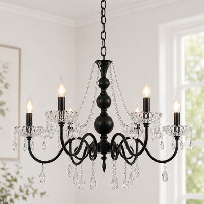 6-Light Crystal Candle-Style Classic / Traditional Chandelier