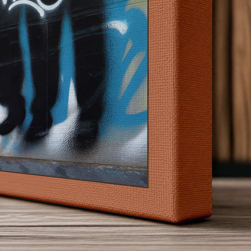 Urban Silhouettes Industrial - Wrapped Canvas, 24x16 - 61.0 x 40.6 cm, Terracotta Border