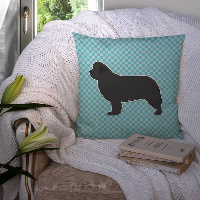 Coussin décoratif intérieur/extérieur terre-neuve, H 14 po x l 14 po x P 3 po, Bleu