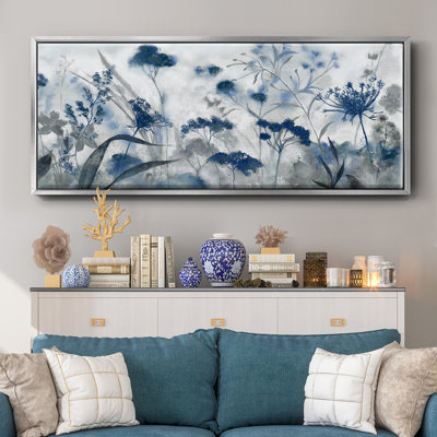 Toile encadrée indigo Inky