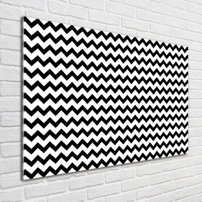 Zigzags - No Frame Print on Glass