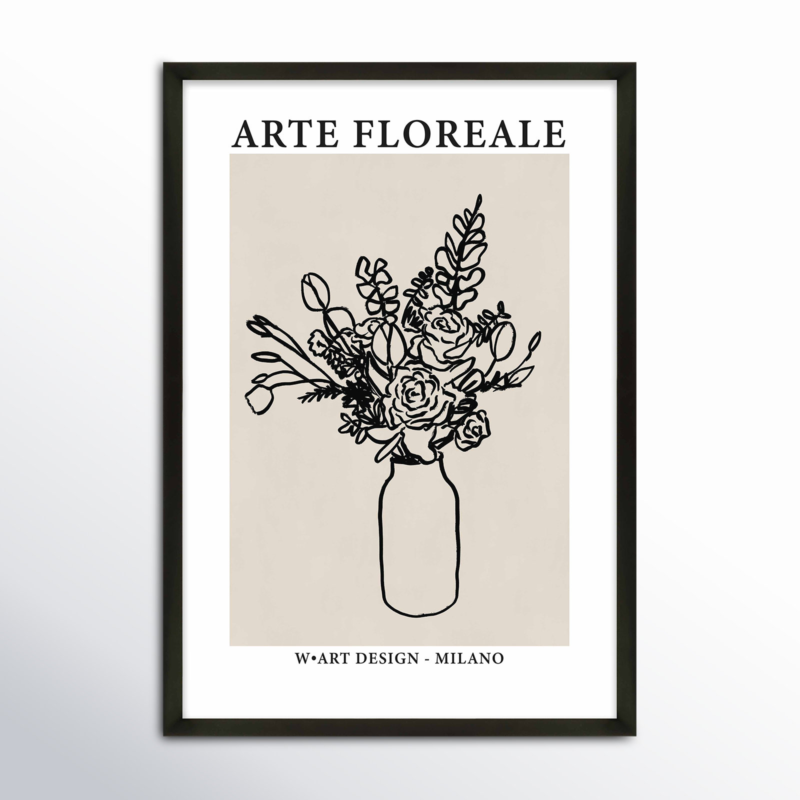 Arte Floreale 2 by Romina Gadler, Black Paper Framed, 20" H x 14" W