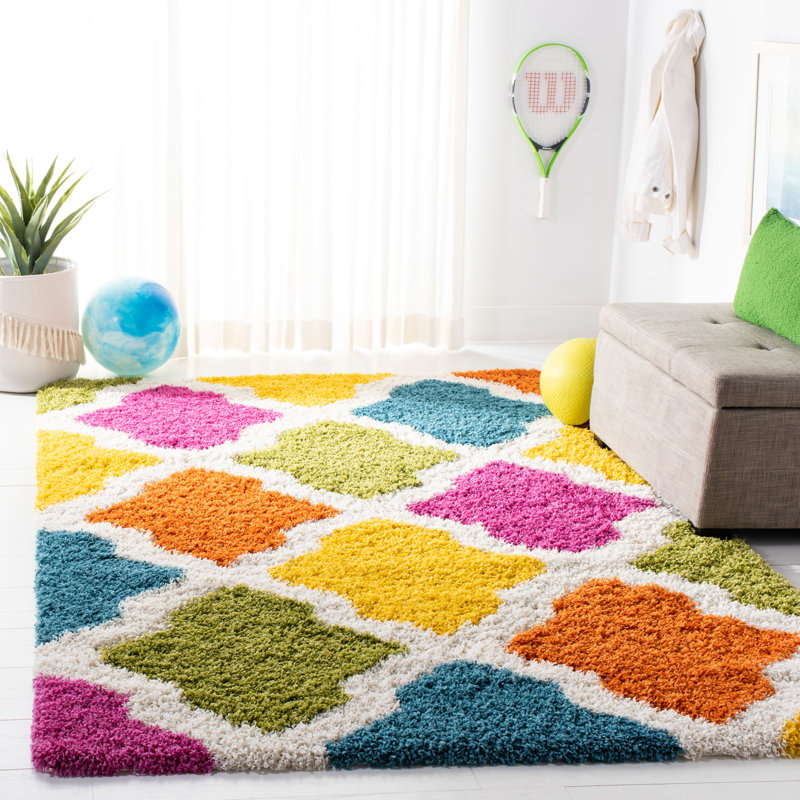 Ayla Geometric Hand Woven Area Rug, Rectangle 122 x 183 cm