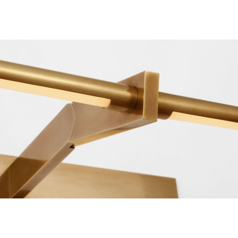 Axis Pivoting Library Light, 3" H x 24.5" W x 13.25" D, Antique-Burnished Brass