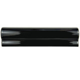 Santorini 7.9" x 2" Glossy Ceramic Mudcap Tile Trim in Nero