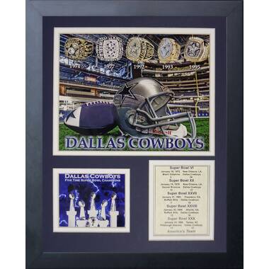 Legends Never Die Dallas Cowboys Cowboy Rings Framed Memorabili