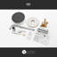 Système de douche de la collection Kree: pomme de douche ronde de 8 po, ensemble de poignées simples, bec de baignoire et soupape brute incluse - nickel brossé-92460980