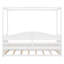 Lit de jour à baldaquin simple avec lit gigogne, structure en bois, design épuré et rangement compact pour les chambres modernes (sans matelas)