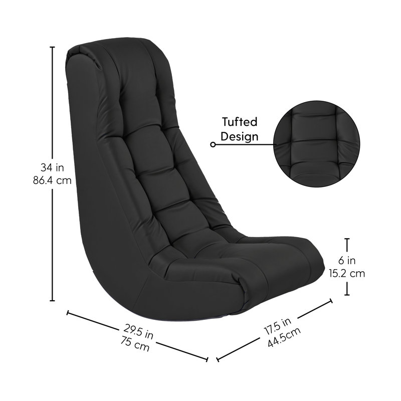 Tufted Soft Rocker, Black