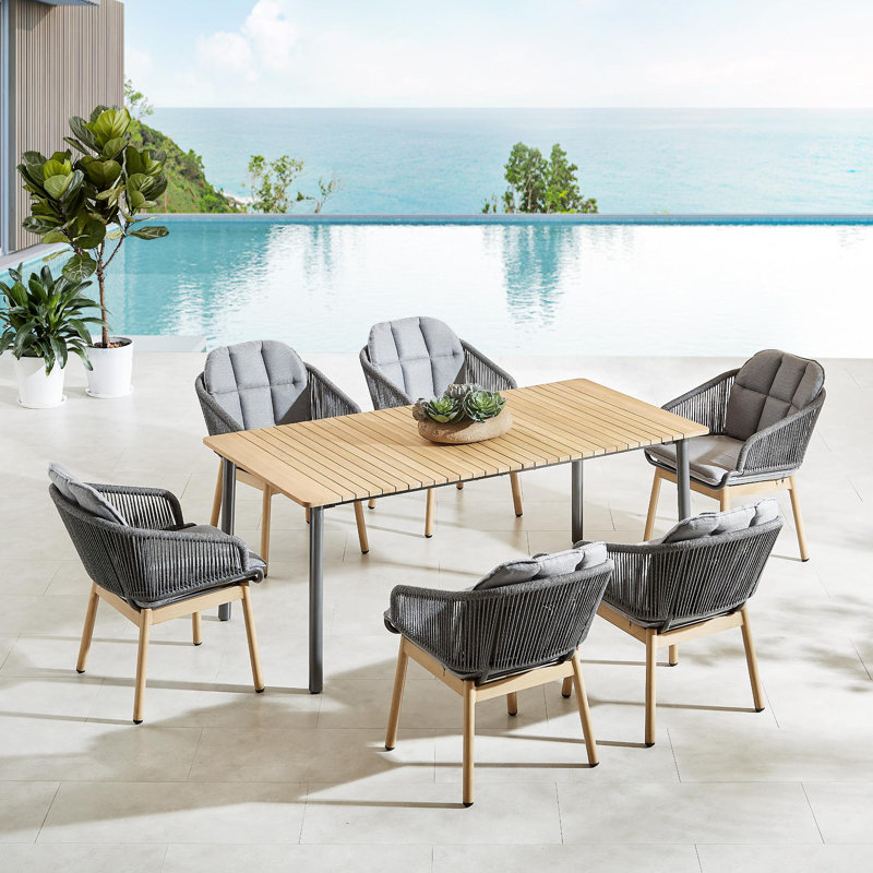 Parkview 70" Rectangular 6 - Person Outdoor Dining Set