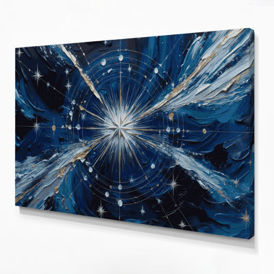 Art mural sur toile bleu