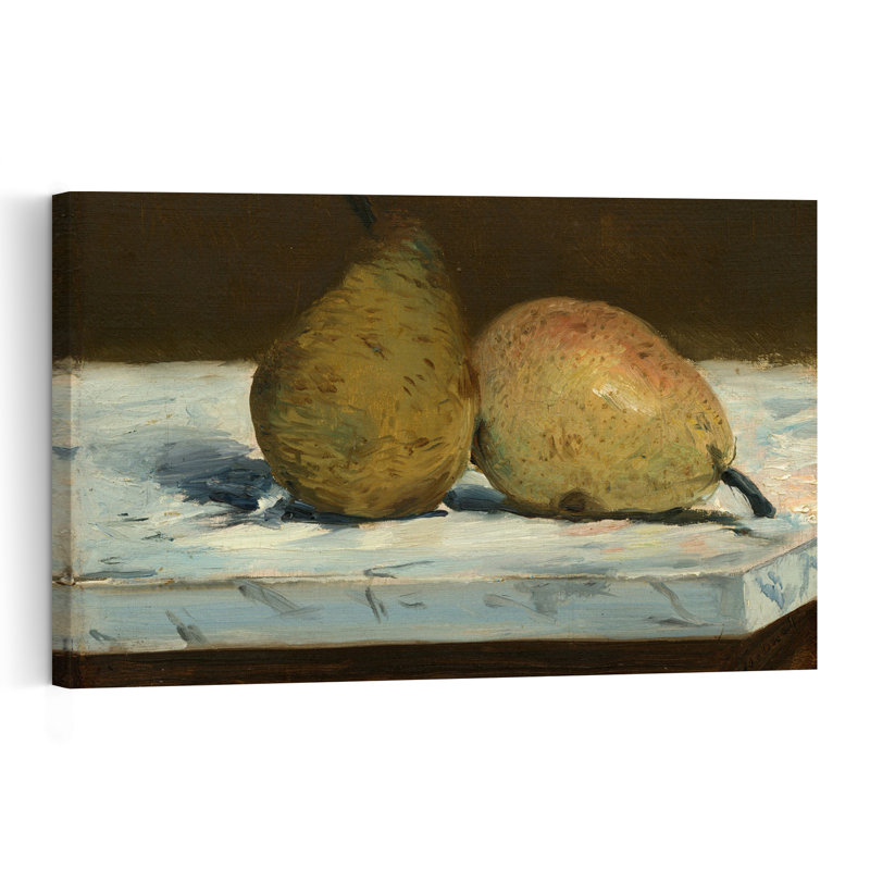 Poires, 1880, estampe d'art mural contemporain abstraite, H 16 po x l 24 po