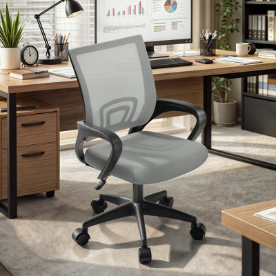 Ergonomic Office Chair, Mesh Computer Desk Chair, Rolling Task Chair With Adjustable Height and Lumbar Support