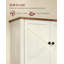 Armoire de salle de bain murale, armoire de rangement murale à pharmacie Farmhouse avec 2 portes de grange, tablette réglable, barre à serviettes, 7,9 po x 18,1 po x 24 po