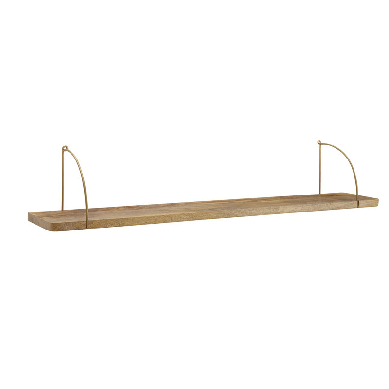 Satsuma Mango Solid Wood Floating Shelf, 25cm H x 100cm W x 22cm D