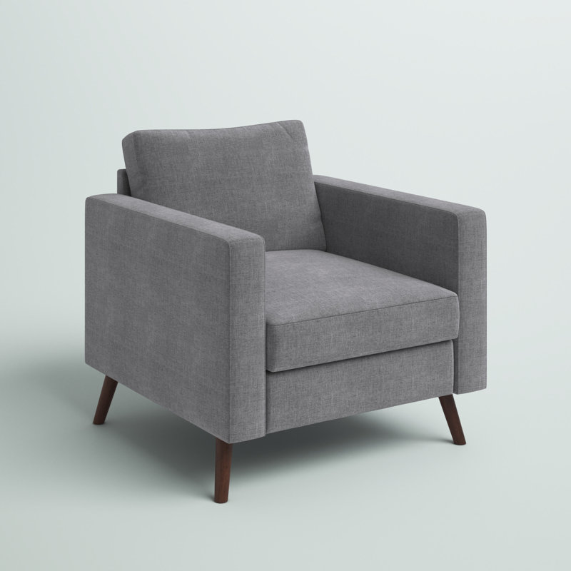 Fauteuil en polyester Essex Street, Polyester gris clair