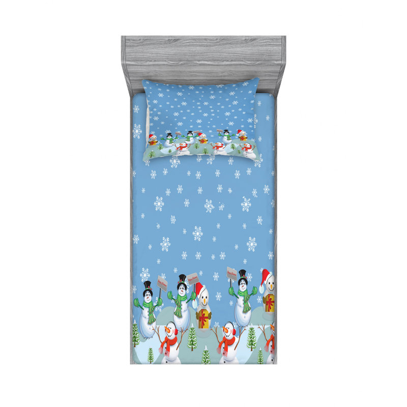 Microfiber Sheet Set, Twin Sheet Set with Fitted Sheet