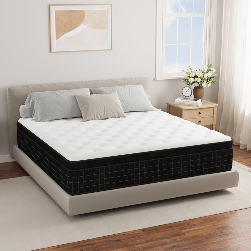 Matelas hybride à ressorts ensachés 12 po / 14 po, Très grand lit, 12"