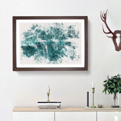 Surfing a Wave in Hawaii - Picture Frame Graphic Art Print