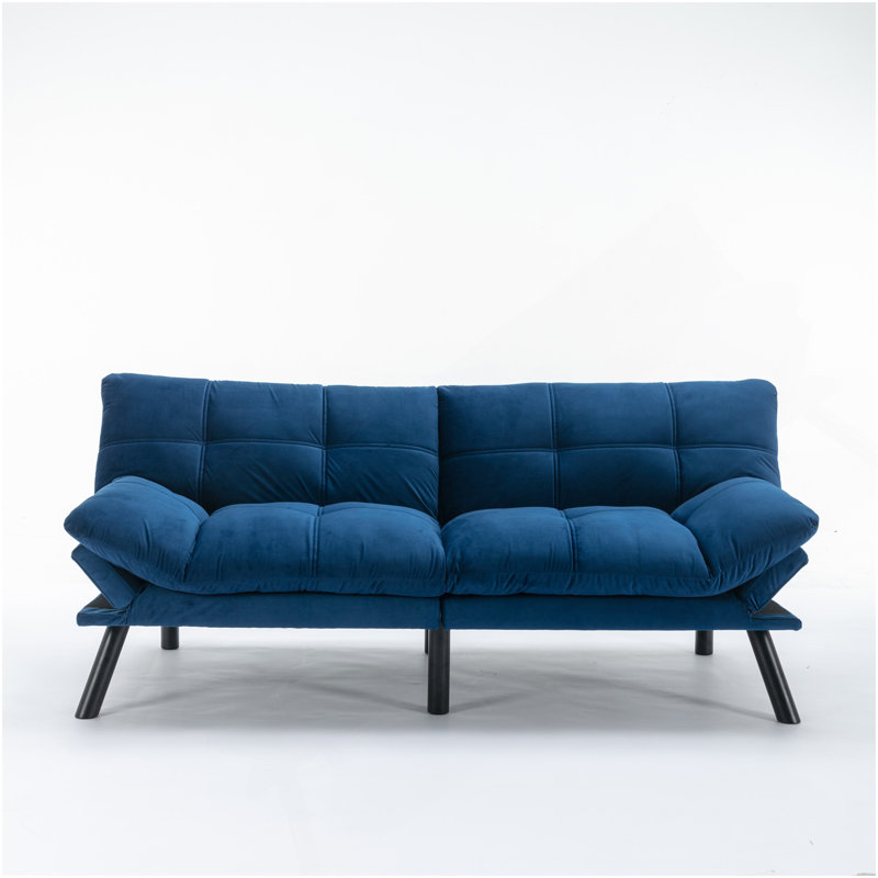 Navy Blue Convertible Folding Modern Sofa Bed