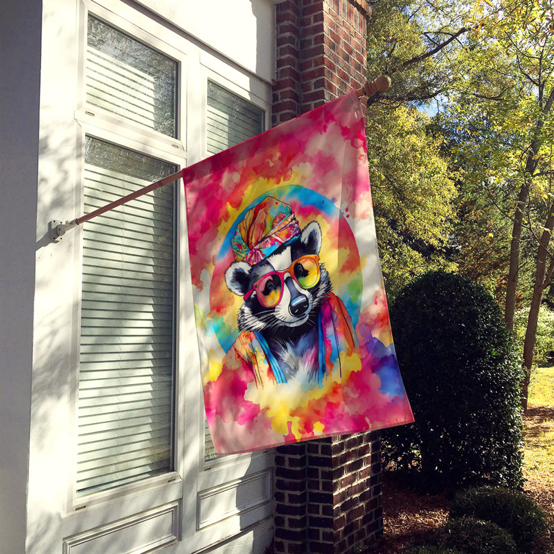 Drapeau de maison de blaireau hippie