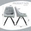 Ensemble de 2 chaises de salle à manger en tissu épaissi avec pieds en métal-1200049682