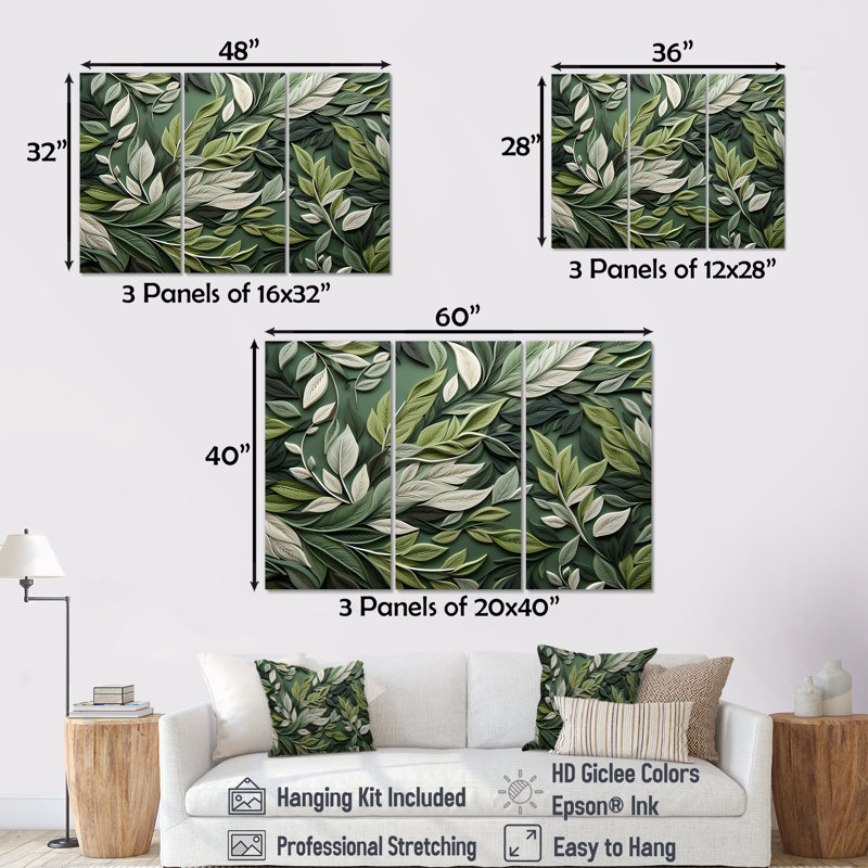 Herbes, sauge, sagesse, art floral, H 28 po x l 36 po, Toile tendue