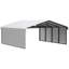 Abri d'auto en acier avec 2 ensembles de parois latérales, 20 x 20 x 7-128965726-100015466