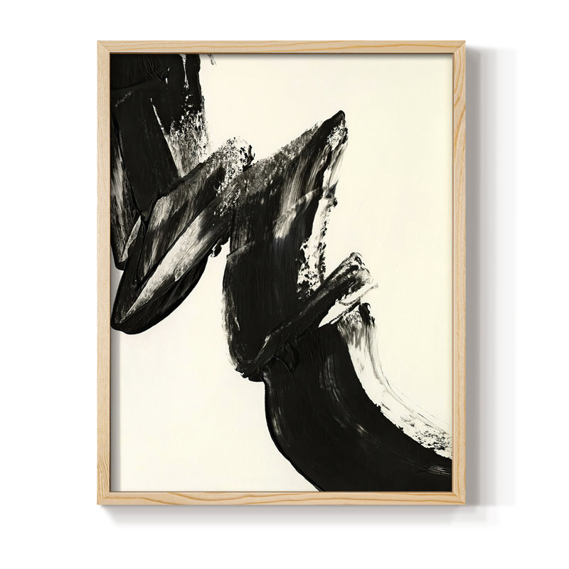 Impression encadrée Black Expression II - bois massif, H 11 po x l 9 po