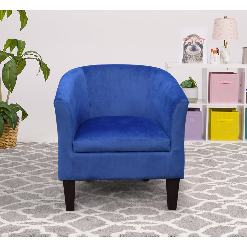 Heathfield Velvet Barrel Chair, Blue
