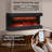 Modern Smart Wifi 3 Sided Electric Fireplace Insert, Built In Wall Mounted Heater With Timer Thermostat, Muiti Flame Fuel Bed Colors And Top Lights, Adjustable Sound Volume, Logs And Crystals-1948576667