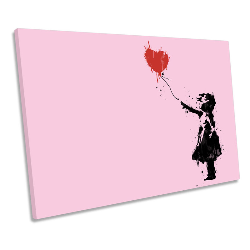 Balloon Girl by Banksy - Wrapped Canvas Print, 91.4cm H x 137.2cm W x 4cm D
